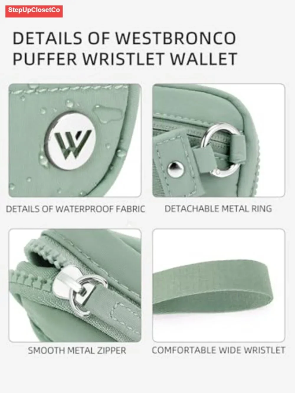 RFID Blocking Quilted Nylon Wristlet Wallet for Women, Compact Phone Wallet